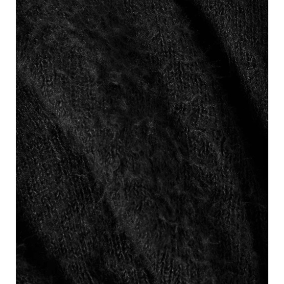 BALENCIAGA Distressed cotton-blend turtleneck long sleeve black maxi dress - Picture 6 of 15